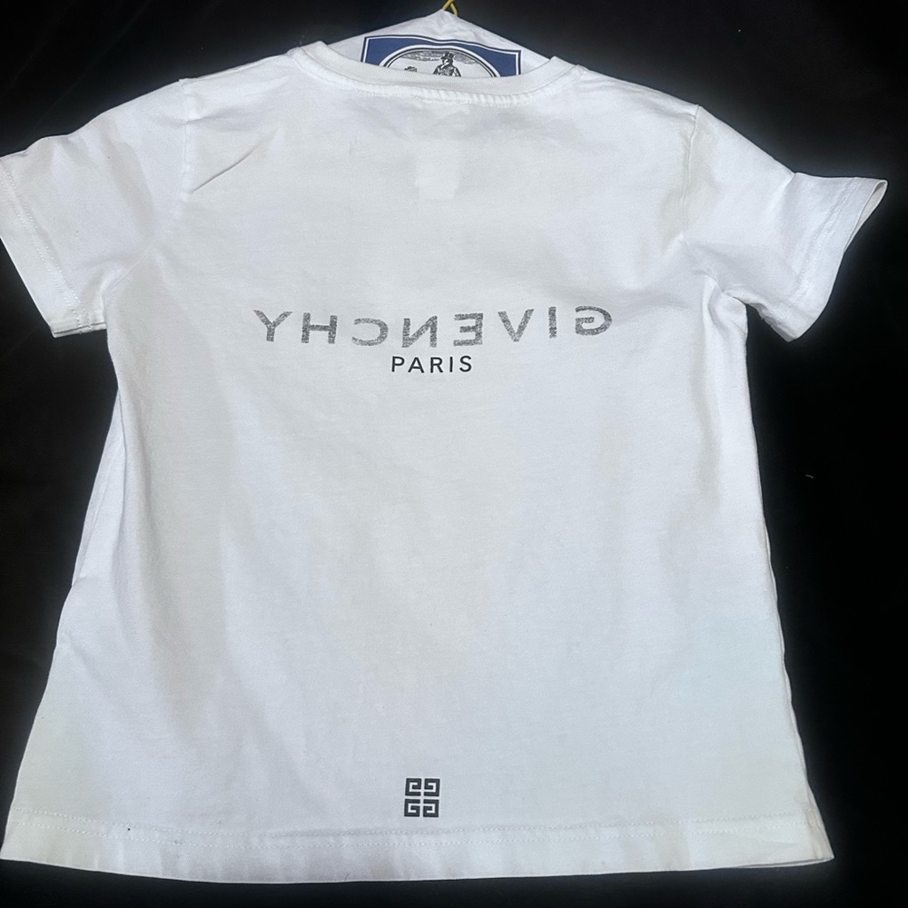 Givenchy White Tee with Black Logo - Picture 3 of 12